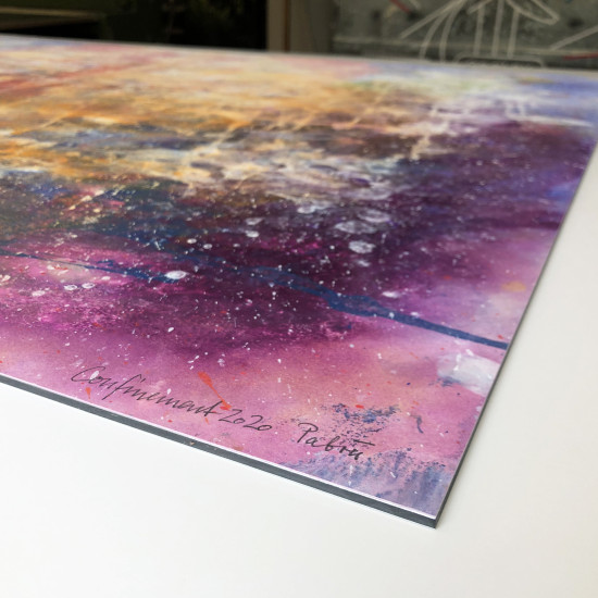 Aufziehen auf 4mm Dibond – Originalmalerei von Paul Brühwiler